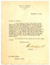 OLCOTT, BEN W. (1872-1952)  Governor of Oregon – 1919-1923; Oregon Secretary of State – 1911-1920